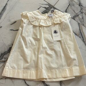 Petit Bateau Cream Kids Formal Dress